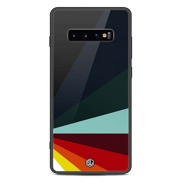 Retro Stripes Series Soft Phone Case - Premium Glass Case - Samsung Galaxy S10 Plus