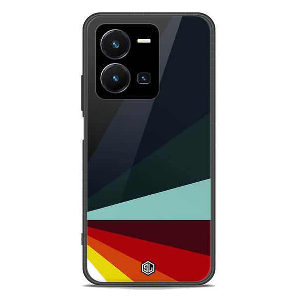 Retro Stripes Series Soft Phone Case - Premium Glass Case - Vivo Y35