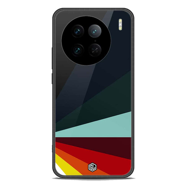 Retro Stripes Series Soft Phone Case - Premium Glass Case - Vivo X90 Pro
