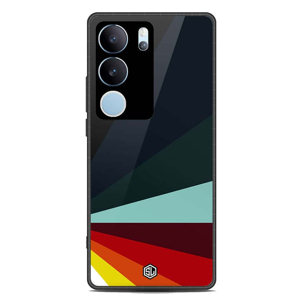 Retro Stripes Series Soft Phone Case - Premium Glass Case - Vivo V29 Pro