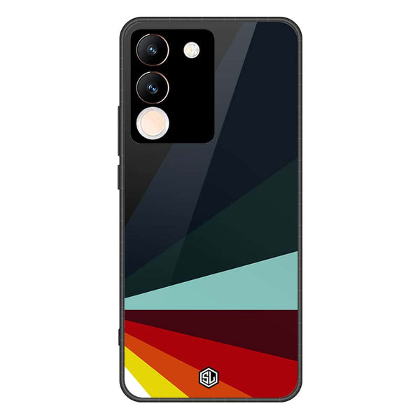 Retro Stripes Series Soft Phone Case - Premium Glass Case - Vivo V29e