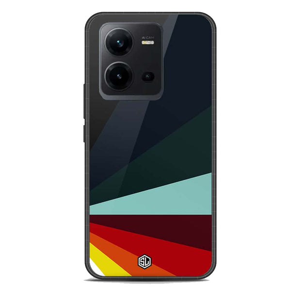 Retro Stripes Series Soft Phone Case - Premium Glass Case - Vivo V25e