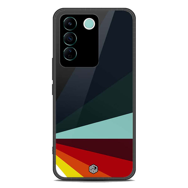 Retro Stripes Series Soft Phone Case - Premium Glass Case - Vivo S16e