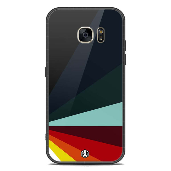 Retro Stripes Series Soft Phone Case - Premium Glass Case - Samsung Galaxy S7