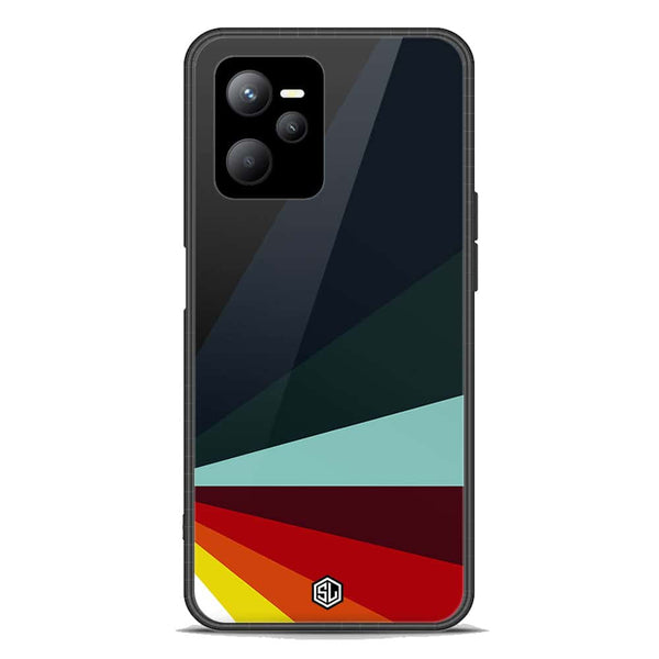 Retro Stripes Series Soft Phone Case - Premium Glass Case - Realme V25