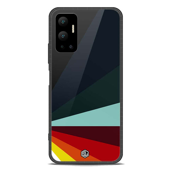 Retro Stripes Series Soft Phone Case - Premium Glass Case - Infinix Hot 12