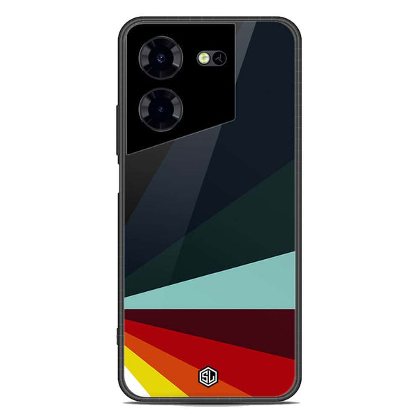 Retro Stripes Series Soft Phone Case - Premium Glass Case - Tecno Pova 5 Pro