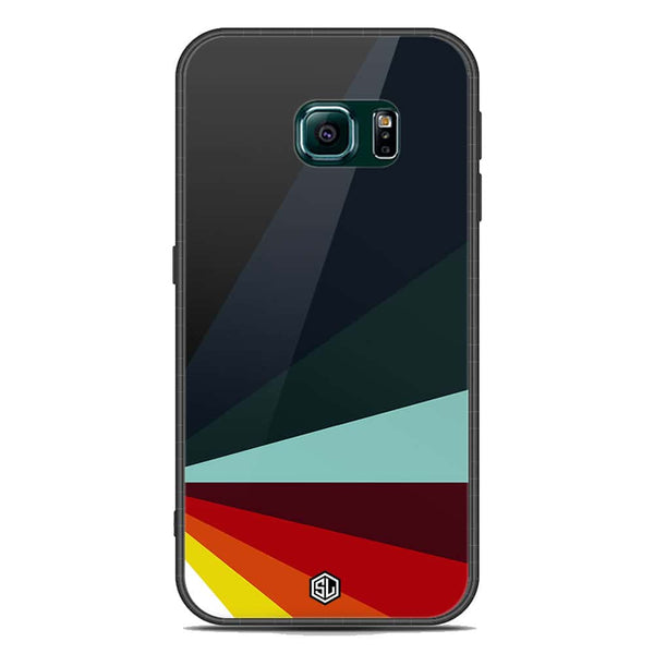 Retro Stripes Series Soft Phone Case - Acrylic Glass Case - Samsung Galaxy S6 Edge Plus