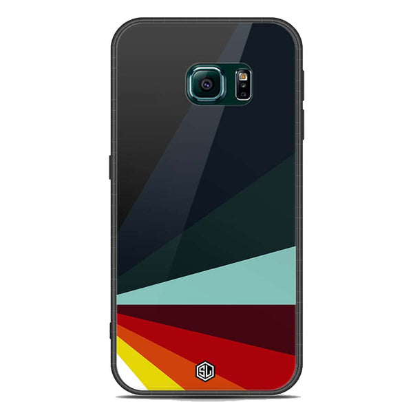 Retro Stripes Series Soft Phone Case - Acrylic Glass Case - Samsung Galaxy S6 Edge