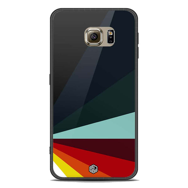 Retro Stripes Series Soft Phone Case - Acrylic Glass Case - Samsung Galaxy S6