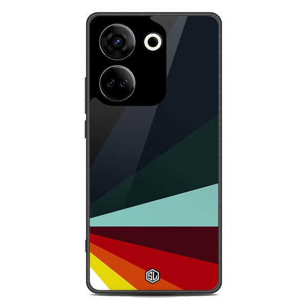 Retro Stripes Series Soft Phone Case - Metal Case - Tecno Camon 20 Pro