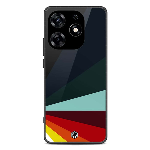 Retro Stripes Series Soft Phone Case - Metal Case - Tecno Spark 10 Pro