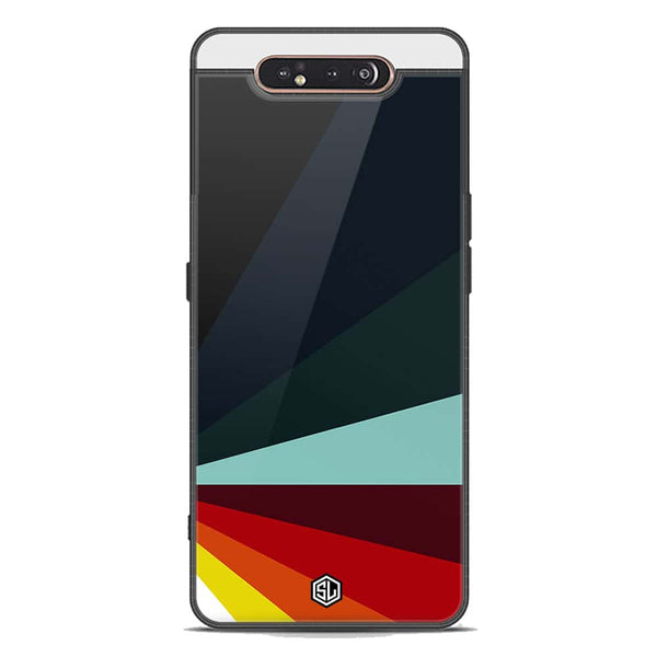 Retro Stripes Series Soft Phone Case - Premium Glass Case - Samsung Galaxy A80