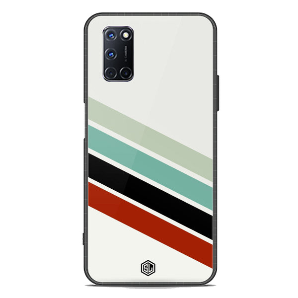 Retro Stripes Series Soft Phone Case - Premium Glass Case - Oppo A52