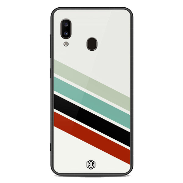 Retro Stripes Series Soft Phone Case - Premium Glass Case - Samsung Galaxy A20