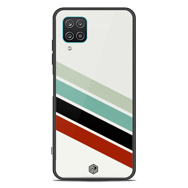 Retro Stripes Series Soft Phone Case - Premium Glass Case - Samsung Galaxy A12