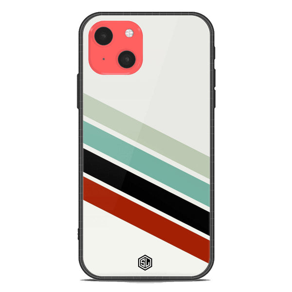 Retro Stripes Series Soft Phone Case - Premium Glass Case - iPhone 13 Mini