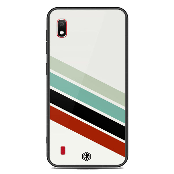 Retro Stripes Series Soft Phone Case - Premium Glass Case - Samsung Galaxy A10