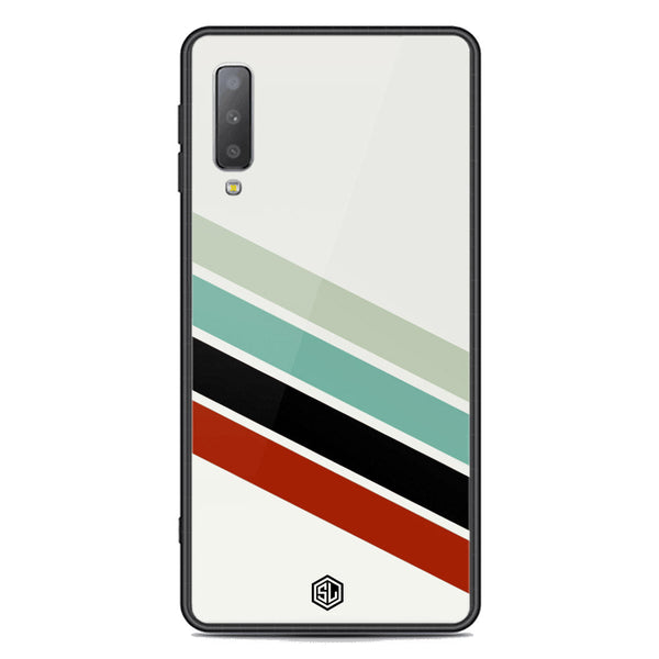 Retro Stripes Series Soft Phone Case - Premium Glass Case - Samsung Galaxy A7 2018