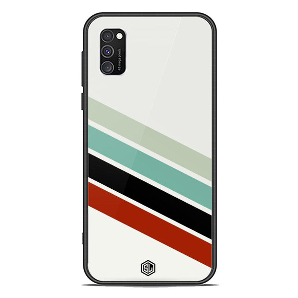 Retro Stripes Series Soft Phone Case - Premium Glass Case - Samsung Galaxy A03s