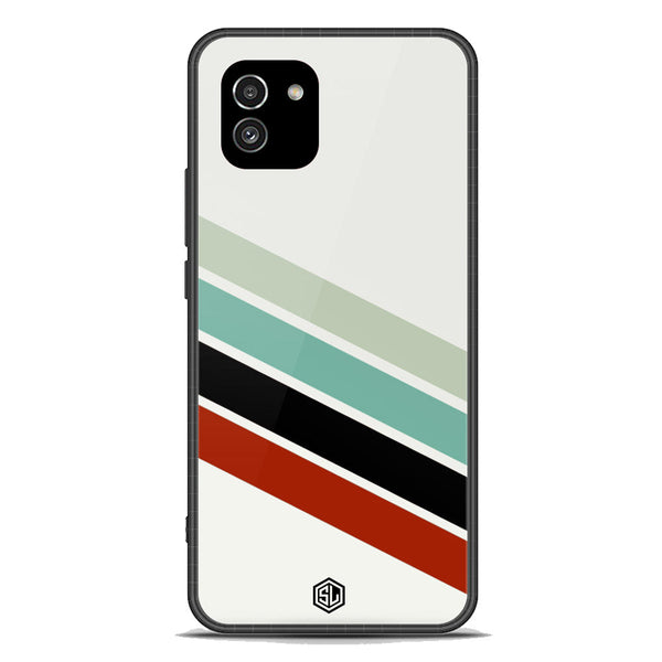 Retro Stripes Series Soft Phone Case - Premium Glass Case - Samsung Galaxy A03