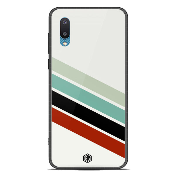 Retro Stripes Series Soft Phone Case - Premium Glass Case - Samsung Galaxy A02