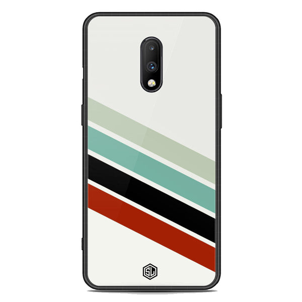 Retro Stripes Series Soft Phone Case - Premium Glass Case - OnePlus 7