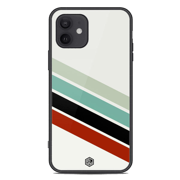 Retro Stripes Series Soft Phone Case - Premium Glass Case - iPhone 12