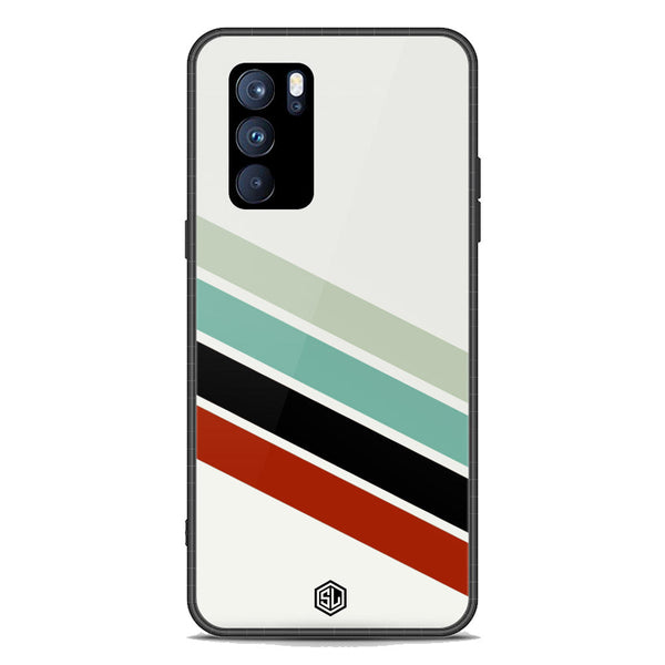 Retro Stripes Series Soft Phone Case - Premium Glass Case - Oppo Reno 6 5G