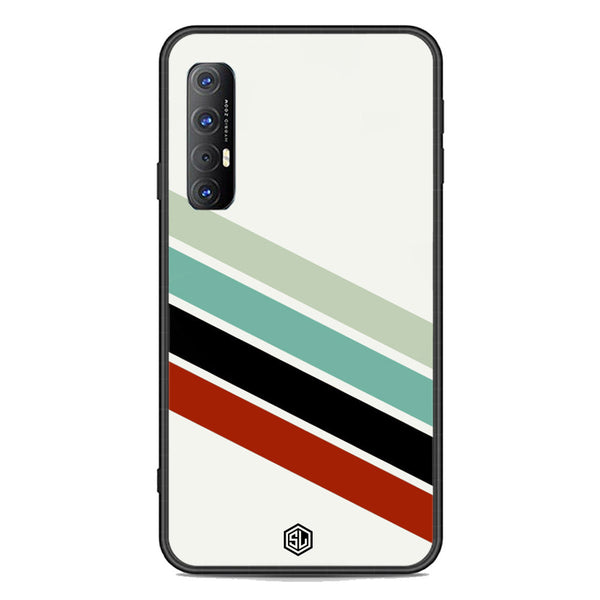 Retro Stripes Series Soft Phone Case - Premium Glass Case - Oppo Reno 3 Pro
