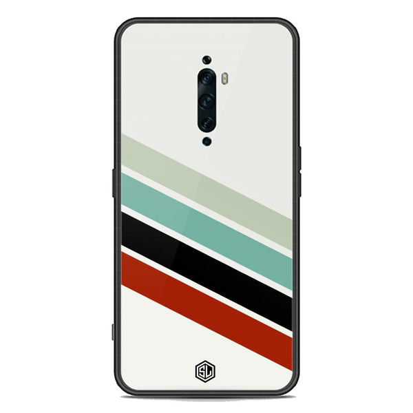Retro Stripes Series Soft Phone Case - Premium Glass Case - Oppo Reno 2F