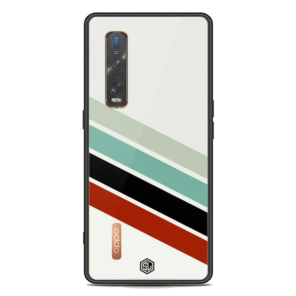 Retro Stripes Series Soft Phone Case - Premium Glass Case - Oppo Find X2 Pro