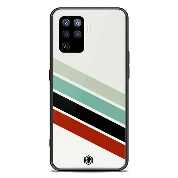 Retro Stripes Series Soft Phone Case - Premium Glass Case - Oppo F19 Pro