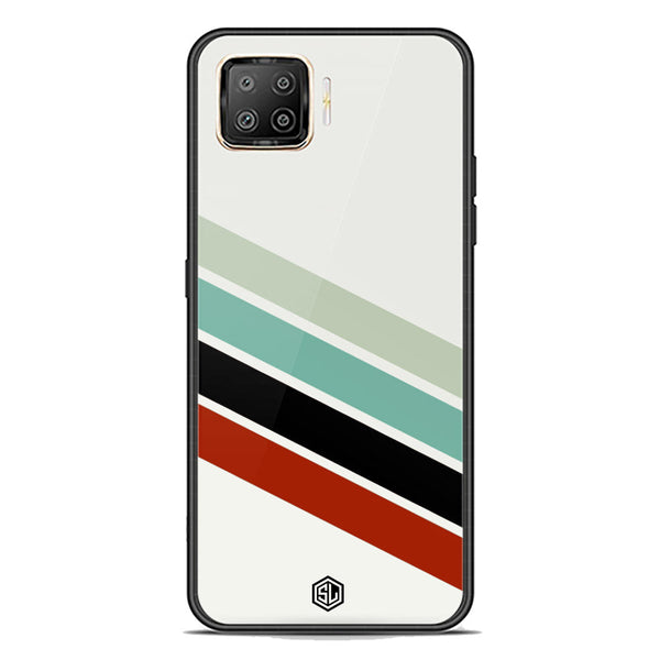 Retro Stripes Series Soft Phone Case - Premium Glass Case - Oppo F17