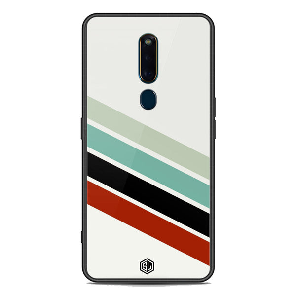 Retro Stripes Series Soft Phone Case - Premium Glass Case - Oppo F11 Pro