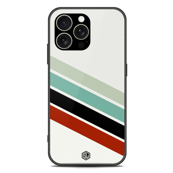 Retro Stripes Series Soft Phone Case - Premium Glass Case - iPhone 15 Pro