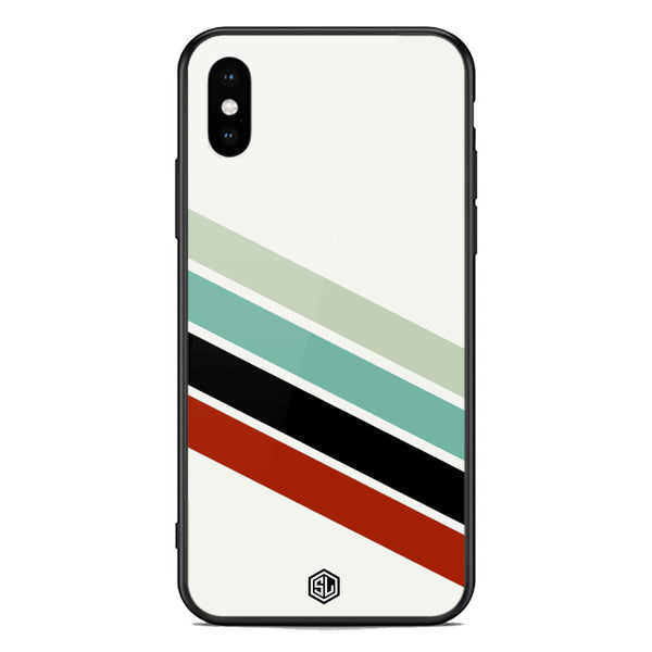 Retro Stripes Series Soft Phone Case - Premium Glass Case - iPhone XS Max