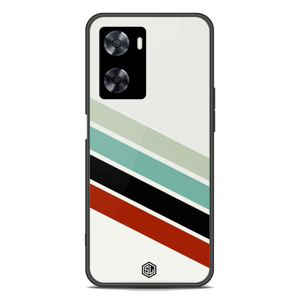 Retro Stripes Series Soft Phone Case - Premium Glass Case - Oppo A57e