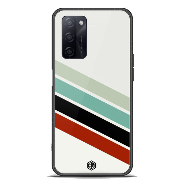 Retro Stripes Series Soft Phone Case - Premium Glass Case - Oppo A55 5G