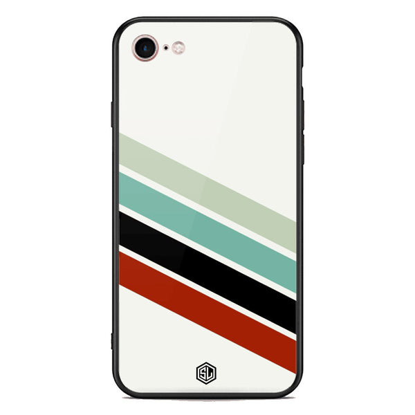 Retro Stripes Series Soft Phone Case - Premium Glass Case - iPhone 8 / 7