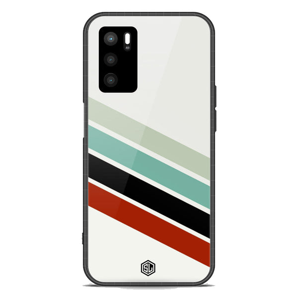 Retro Stripes Series Soft Phone Case - Premium Glass Case - Oppo A16s