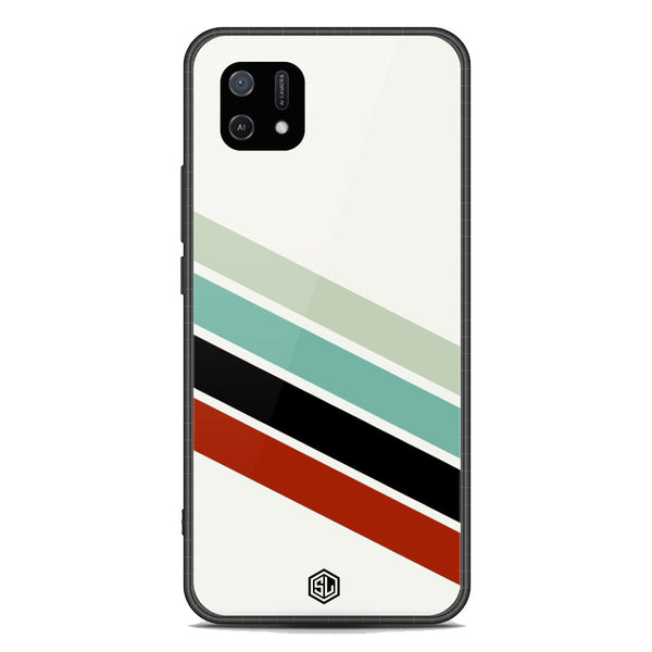 Retro Stripes Series Soft Phone Case - Premium Glass Case - Oppo A16K