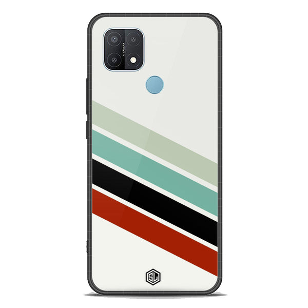 Retro Stripes Series Soft Phone Case - Premium Glass Case - Oppo A15