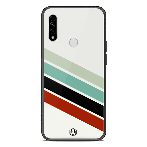 Retro Stripes Series Soft Phone Case - Premium Glass Case - Oppo A8