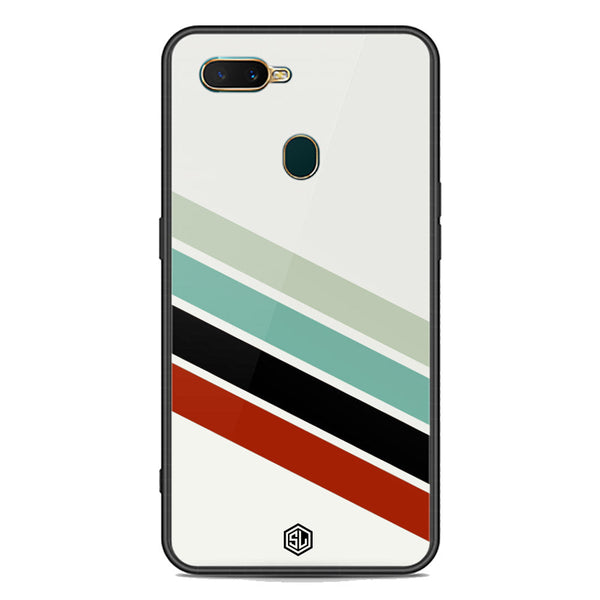 Retro Stripes Series Soft Phone Case - Premium Glass Case - Oppo A7