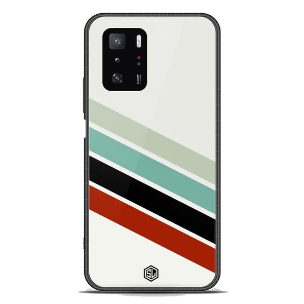 Retro Stripes Series Soft Phone Case - Premium Glass Case - Xiaomi Redmi Note 10 Pro 5G