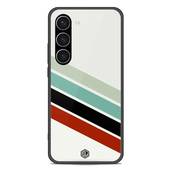 Retro Stripes Series Soft Phone Case - Premium Glass Case - Samsung Galaxy S23 Plus 5G