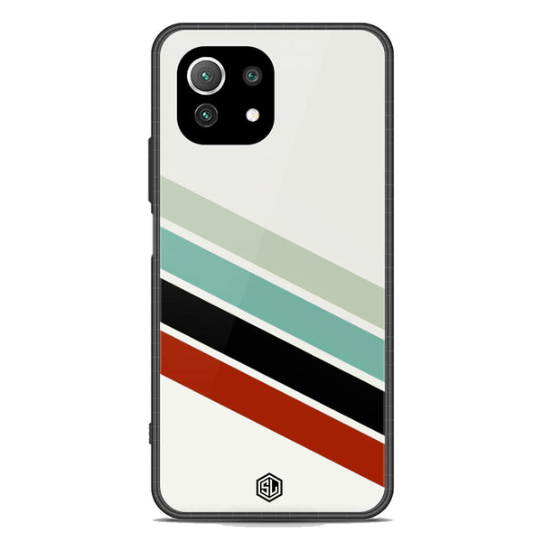 Retro Stripes Series Soft Phone Case - Premium Glass Case - Xiaomi Mi 11 Lite