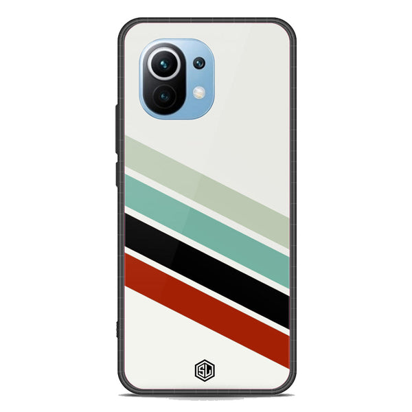 Retro Stripes Series Soft Phone Case - Premium Glass Case - Xiaomi Mi 11