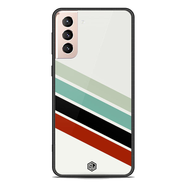 Retro Stripes Series Soft Phone Case - Premium Glass Case - Samsung Galaxy S21 5G